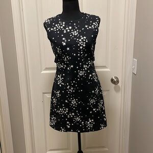 117.Kate Spade Saturdays size 0 Celestial Sheath Dress A frame skirt black/white